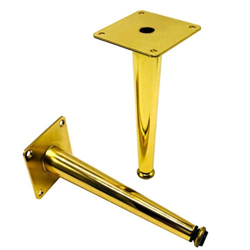 WEHOMY 4 조각 Metalniture 지지대, 소파 다리, 캐비닛 피트, DIY 교체 침대 다리, 커피 테이블 다리, 높이 조절 가능 0-15Mm, 조절 가능한 각도 보호 패드, 미끄럼 방지/직선/255Mm