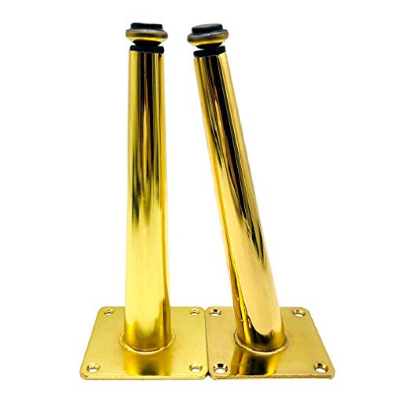 WEHOMY 4 조각 Metalniture 지지대, 소파 다리, 캐비닛 피트, DIY 교체 침대 다리, 커피 테이블 다리, 높이 조절 가능 0-15Mm, 조절 가능한 각도 보호 패드, 미끄럼 방지/직선/255Mm