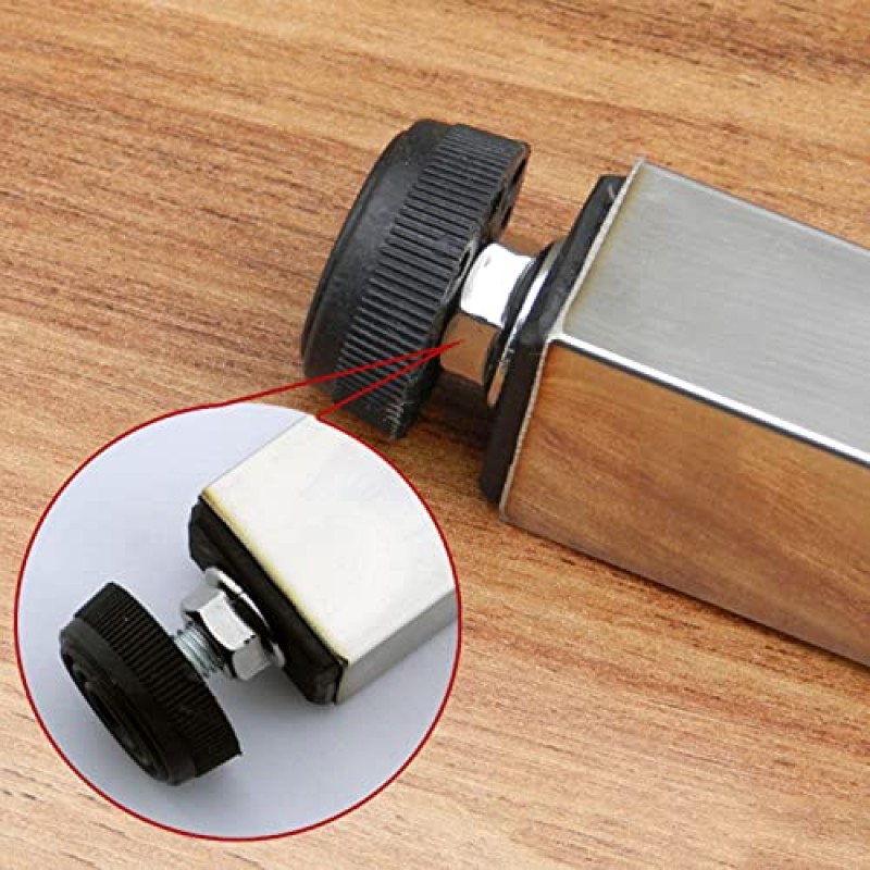 OTCPP 가구 다리, 조정 가능한 스테인레스 스틸 가구 다리 1개, 텔레스코픽 접이식 바 책상 다리, DIY 가구 테이블 다리, 캐비닛용, 나사 포함(크기: 50cm/19.69in)