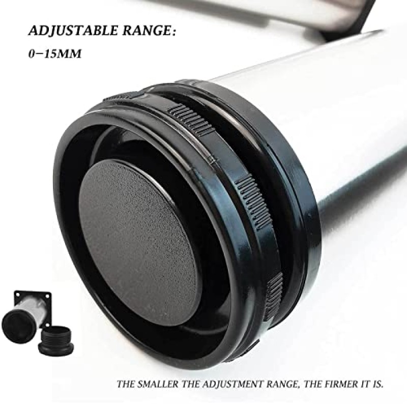 회전 조절 테이블 다리 X4 캐비닛 다리 가구 다리 벤치 다리 테이블 다리 라운드 가구 다리 0-15mm DIY 가구, 500mm(19.68in) ()
