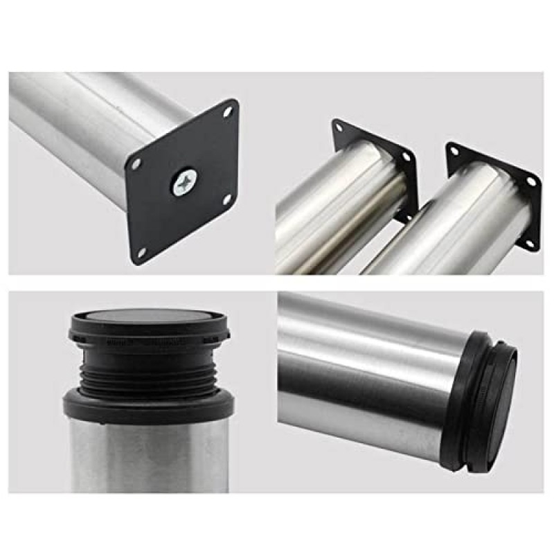회전 조절 테이블 다리 X4 캐비닛 다리 가구 다리 벤치 다리 테이블 다리 라운드 가구 다리 0-15mm DIY 가구, 500mm(19.68in) ()
