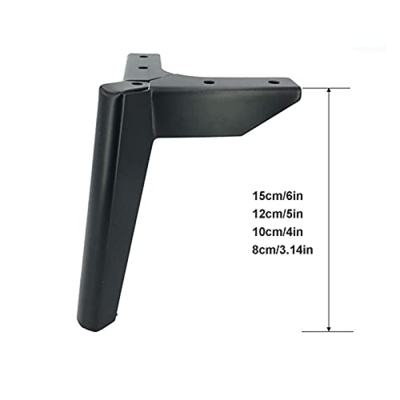 PEIXEN 4 Pcs 가구 다리, 나사가있는 캐비닛 금속 피트, 범용 소파 다리, DIY 가구 교체 피트 (색상 : 검정색, 크기 : 10cm)