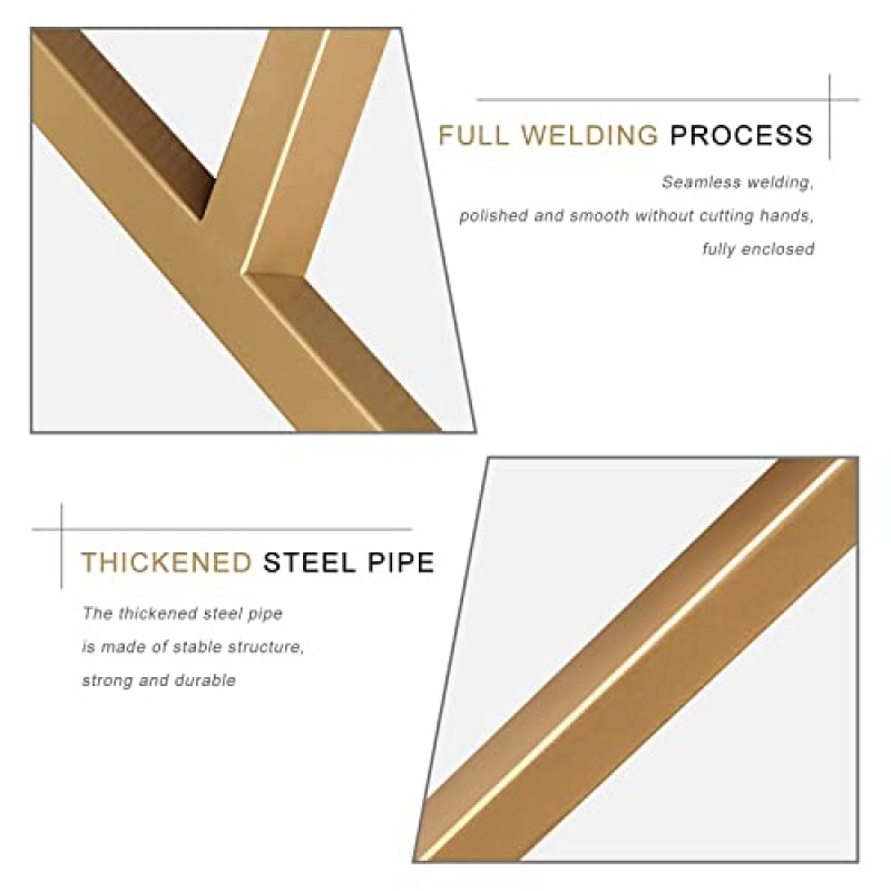 테이블 다리, 금속 테이블 다리 2개, 중공업 DIY 가구 다리 책상 다리, 나사 포함, 골드/블랙 교체 가구 피트, 식탁, 바, 컴퓨터 테이블, 골드-30×70cm/11.8×27.5in(