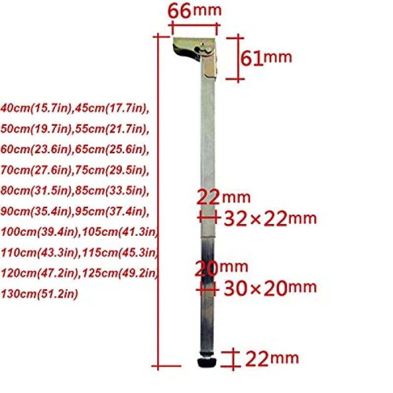 테이블 다리, 스테인레스 스틸 DIY 가구 테이블 다리, 접이식 텔레스코픽 바 책상 다리, 푸시-풀 리프트 식탁 캐비닛 다리, 50-130cm, 조정 가능한 보호 베이스, 나사 포함(크기: 125cm(49.2in))