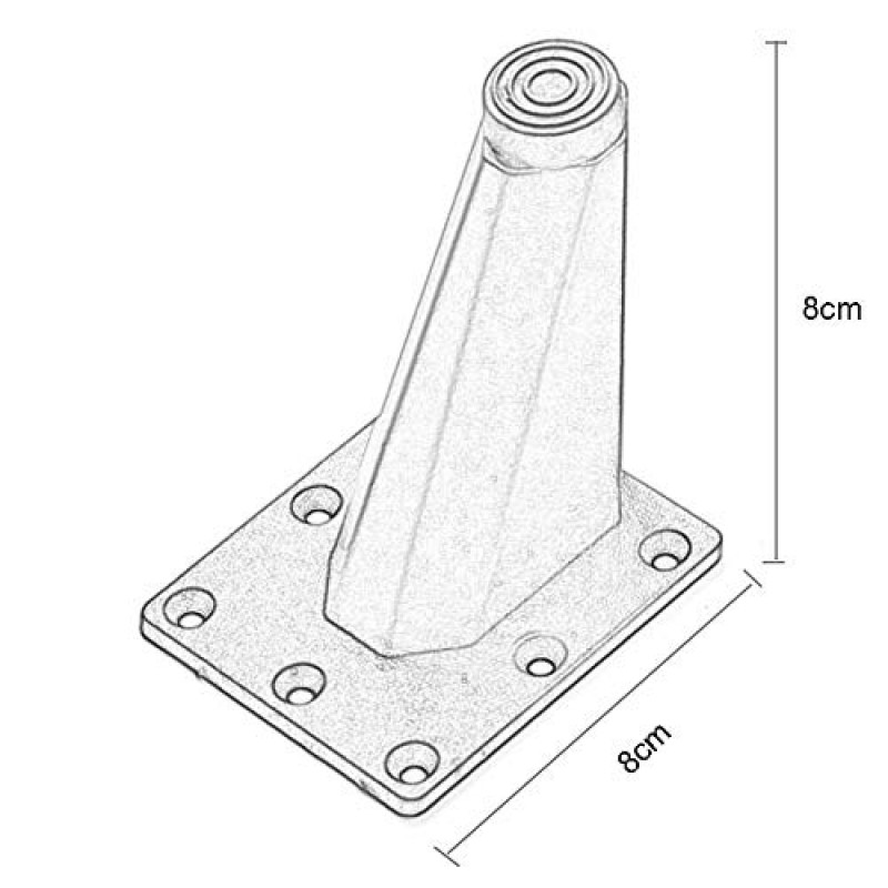 테이블 다리, 금속 가구 발(4개) 알루미늄 합금 경사 소파 지지대, 캐비닛 커피 테이블 DIY 가구 예비 부품, 미끄럼 방지 내마모성, 검정 흰색 8cm 높이(색상: 흰색)