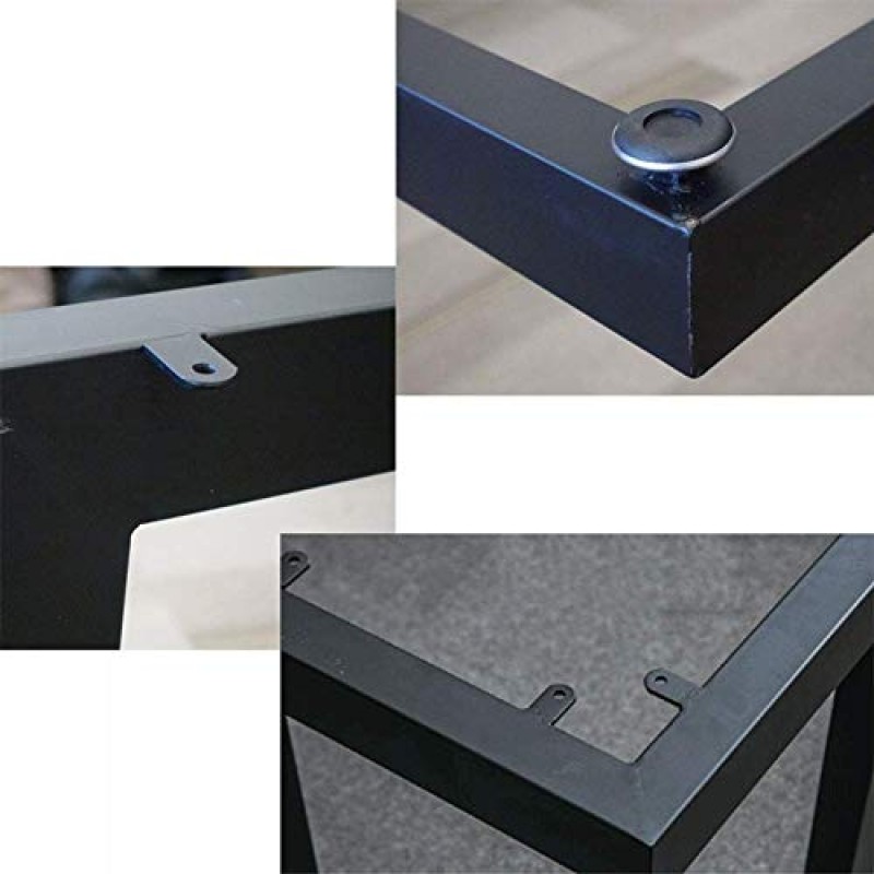 BOCNYC 산업용 식탁 다리, 금속 강철 책상 다리 DIY 가구, 검정색 테이블 다리, 업그레이드 40 60mm 정사각형 튜브