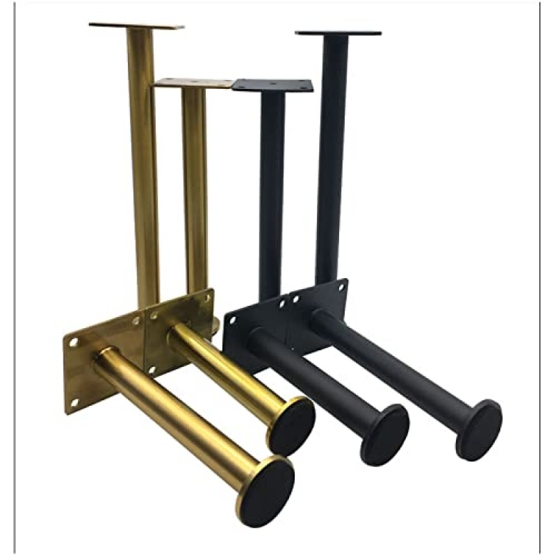 스테인레스 스틸 테이블 다리 4개/DIY 금속 가구 다리/교체 다리/소파 다리/장착 나사 및 바닥 보호 장치 포함 ISolay 세트, 미드 센추리 모던 스타일(28cm/11인치, 검정색)에 적합