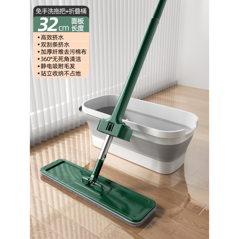 손세탁이 가능한 대형 대걸레, 대걸레 1개, 가정용 게으른 대걸레 걸레질 유물, 습식 및 건식 와이퍼
