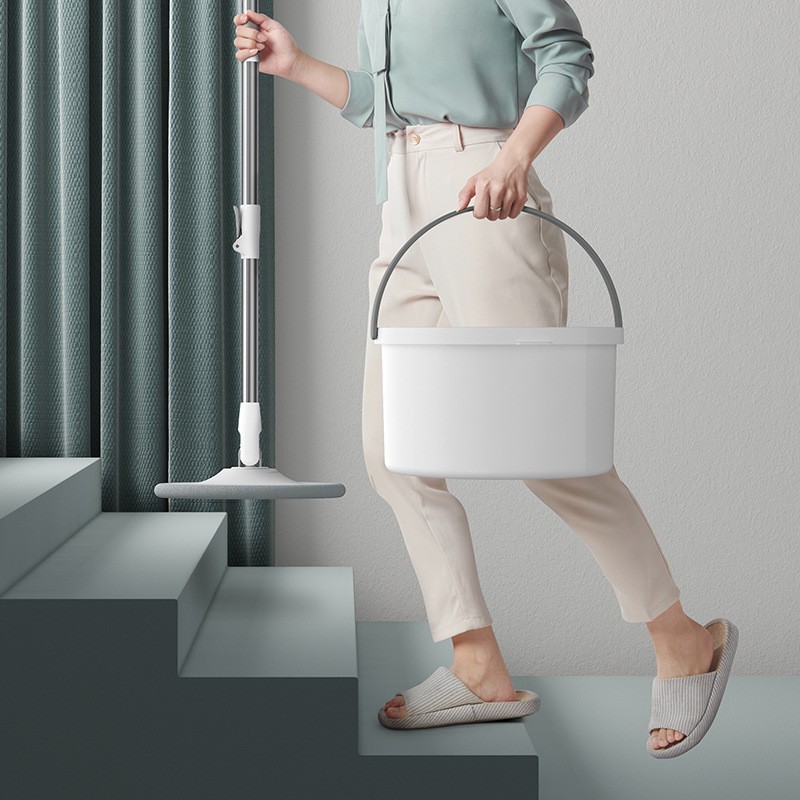Xiaomi Youpin 게으른 걸레 가정용 원걸레 먼지 분리 손세탁이 필요없는 회전 플랫 걸레 나무 바닥 건식 및 습식 먼지 제거