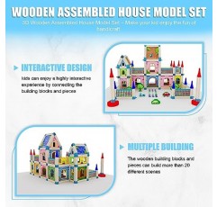 엄밀히 말하면 스마트 3D 성 퍼즐 인형 집 - 268개 나무 인형의 집 키트 - 소녀와 소년을 위한 DIY 미니어처 하우스 키트 - Playset 장난감 피규어 및 집 Playsets - 인형의 집 3D 퍼즐 - 집 짓기 키트