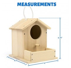 LotFancy 새집 키트, DIY 나무 새집 키트, 페인트 및 브러시를 포함하여 어린이와 성인이 만들고 칠할 수 있는 대량 예술 및 공예 페인팅 키트