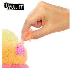 Fluffie Stuffiez 아이스크림 소형 수집품 특징 봉제 인형 - Huggable ASMR Fidget DIY 모피 당김, 매우 부드러운 보풀이 포함된 깜짝 공개 언박싱