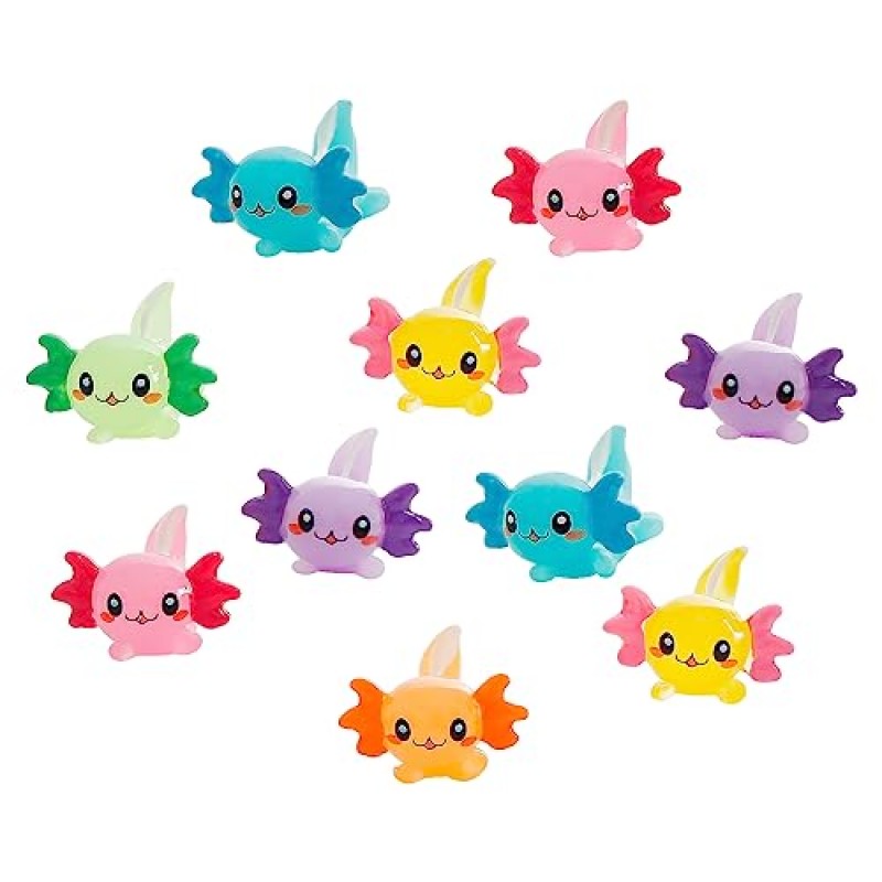 30PCS 다채로운 미니 Axolotl 미니어처 Axolotl 수지 Axolotl 귀여운 Axolotl Axolotl 케이크 토퍼 Axolotl 화분에 심은 식물 장식을위한 물건