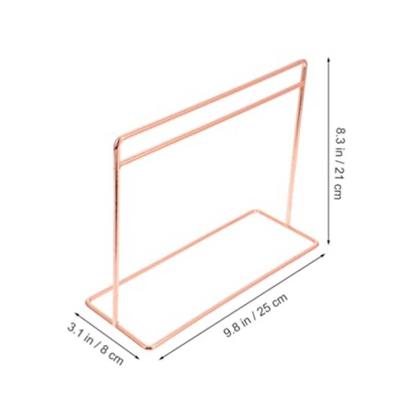 NUOBESTY 13.7 인치 인형 드레스 랙, 인형 집 가구 액세서리 금속 인형 의류 랙 옷 걸이 소형 옷 랙 DIY 인형 집 장식품