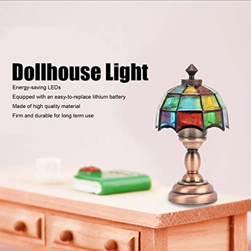FASJ 1: 12 DIY 인형의 집 조명, 인형의 집 액세서리 배터리 작동 조명 1:12 인형의 집 미니어처 미니 라이트 1/12 인형의 집 어린이용