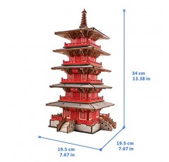 3D 나무 퍼즐, 한산 사원 건물 모델, 세계적으로 유명한 건축물 블록 장난감, 14세 이상 조립 가정 장식 성인 공예 키트, DIY 두뇌 티저 프로젝트/성인을 위한 도전(216개)