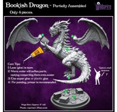 Wildspire Fantasy Bookish Dragon 미니어처 - DND 미니어처용 거대한 크기 6