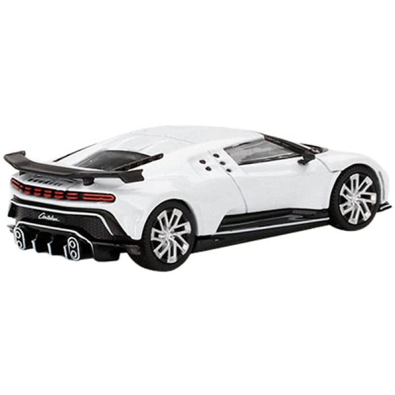 Truescale Miniatures Bugatti Centodieci White with Black Accents 한정판 1/64 다이캐스트 모델 자동차 True Scale MGT00337 제작, 남녀공용 성인