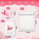 PerKoop 미니 수지 Axolotl 감사 카드 흰색 Organza Drawstring 선물 가방 Axolotl 장난감 DIY 공예 미니 수지 피규어 Axolotl 파티 장식 인형 집 장식품 생일 파티 (24 세트)