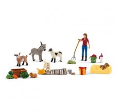 Schleich Farm World, 남아 및 여아를 위한 농장 동물 장난감, 24가지 서프라이즈 장난감이 포함된 Farm World Advent Calendar