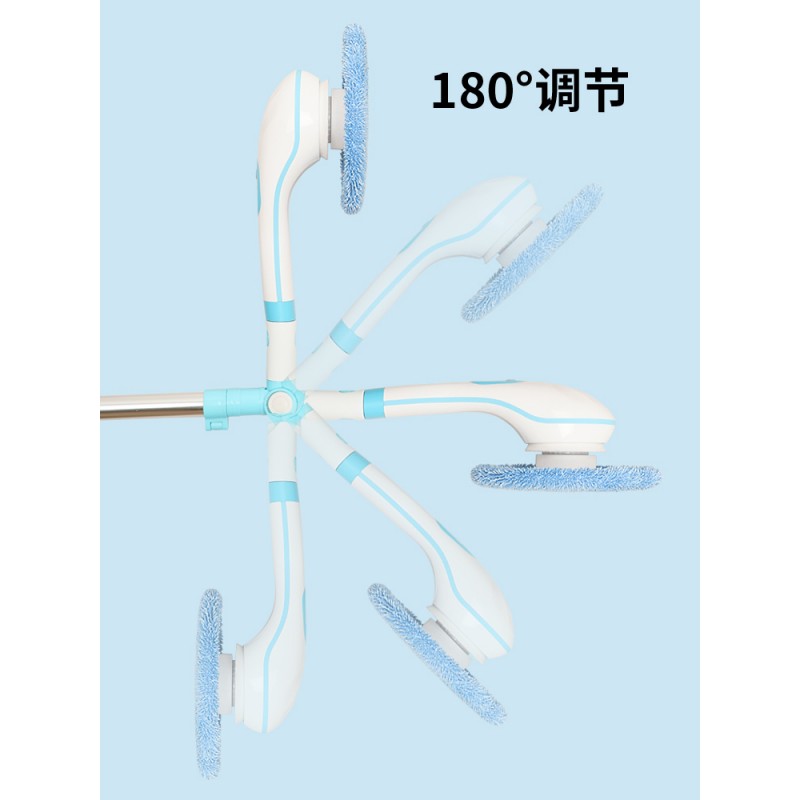 고층 외부 창문용 U자형 전기 유리 청소 도구, 방수 무선 가정용 청소 도구, 텔레스코픽 폴, 세차장