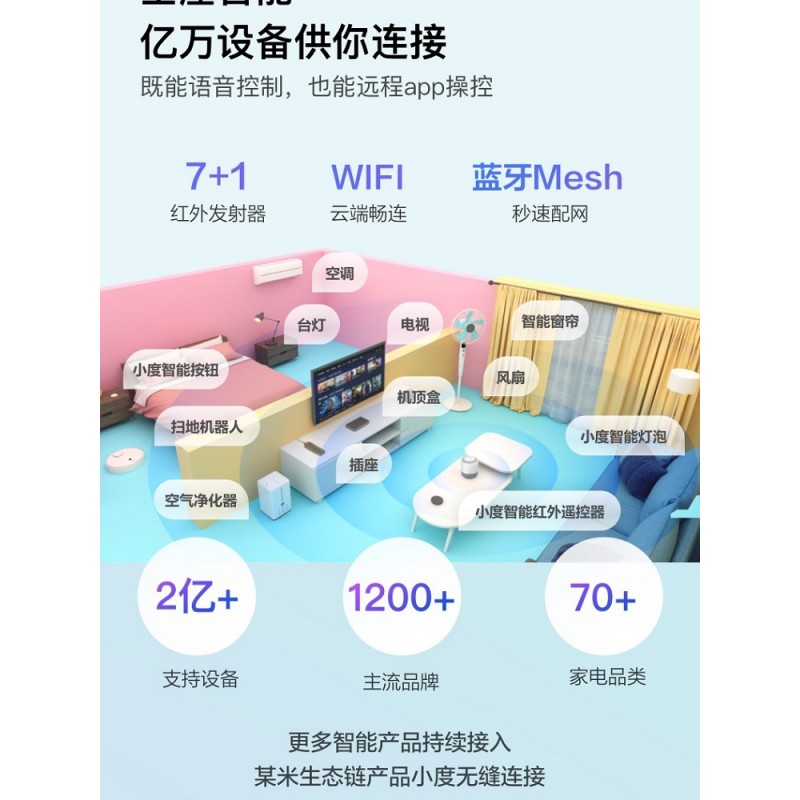 Xiaodu 스마트 스피커 플래그십 버전 인공 AI 음성 제어 wifi 블루투스 음악 플레이어 적외선 원격 제어