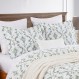 DAUAOTO 트윈 XL 68"X92" 이불 커버 세트, 트윈 엑스트라 롱 침대용 100% 면 식물 덩굴 인쇄 침구, 농가 Cuntry 녹색 패턴