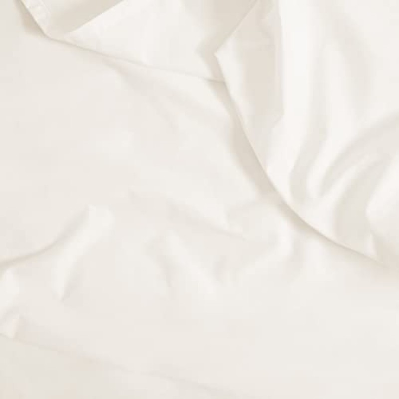 Brooklinen 럭셔리 퍼케일 이불 커버 - 100% 면, 킹/캘리포니아 킹 사이즈 크림색, 매우 긴 코너 타이 및 버튼 여밈 | 뜨거운 슬리퍼를위한 최고의 시트