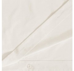 Brooklinen 럭셔리 퍼케일 이불 커버 - 100% 면, 킹/캘리포니아 킹 사이즈 크림색, 매우 긴 코너 타이 및 버튼 여밈 | 뜨거운 슬리퍼를위한 최고의 시트