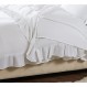 DAUAOTO 퀸 이불 커버 세트 면, 흰색 침구 장식 로맨틱 러플, 3개 세트 - 90"X90" 커버 1개 + 표준 샴 2개