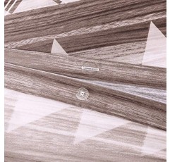 현대 지오 아즈텍 이불 커버 줄무늬 민족 보호 남서부 원주민 나바호 부족 다이아몬드 벡터 400TC 면 침구 3개 세트 보헤미안 기하학적 프린트(회갈색, 전체/여왕)