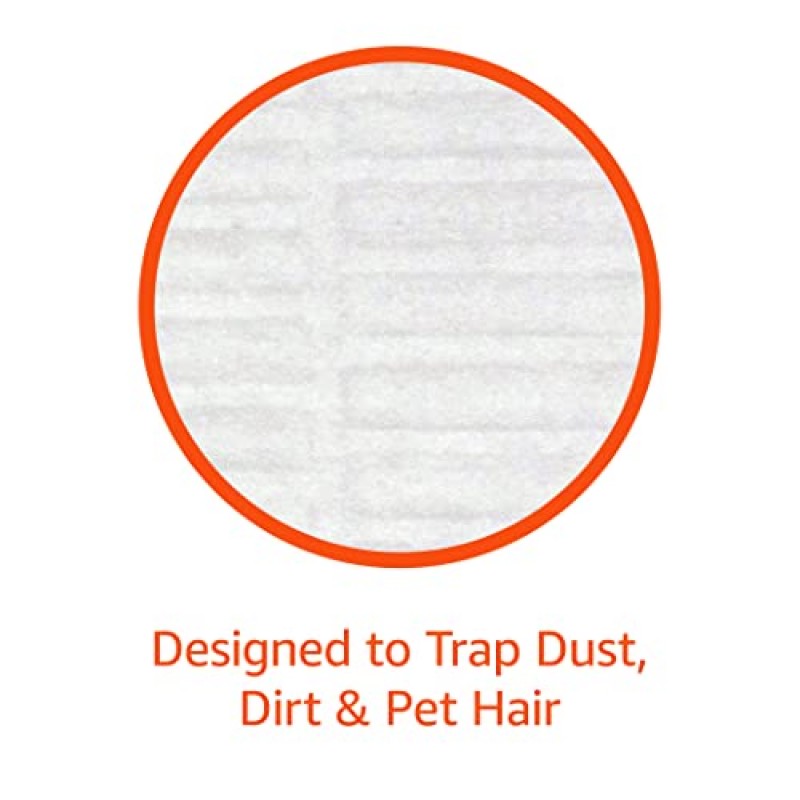 먼지, 오물, 애완동물 털을 걸러내는 Amazon Basics 건식 바닥 청소용 천, 64개(이전 Solimo), 흰색, 10.4