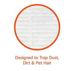 먼지, 오물, 애완동물 털을 걸러내는 Amazon Basics 건식 바닥 청소용 천, 64개(이전 Solimo), 흰색, 10.4