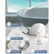 Vicmayun 전기 스핀 스크러버, 교체 헤드 6개가 포함된 무선 샤워 청소 브러시, 각도 조절 가능 3개, 욕실, 욕조, 타일, 바닥, 그라우트, 주방용 확장 암이 있는 강력한 샤워 스크러버