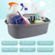 KeFanta 청소 용품 캐디, 손잡이가 있는 청소 용품 정리함, 대형 플라스틱 통, 휴대용 샤워 바구니 토트, 그레이