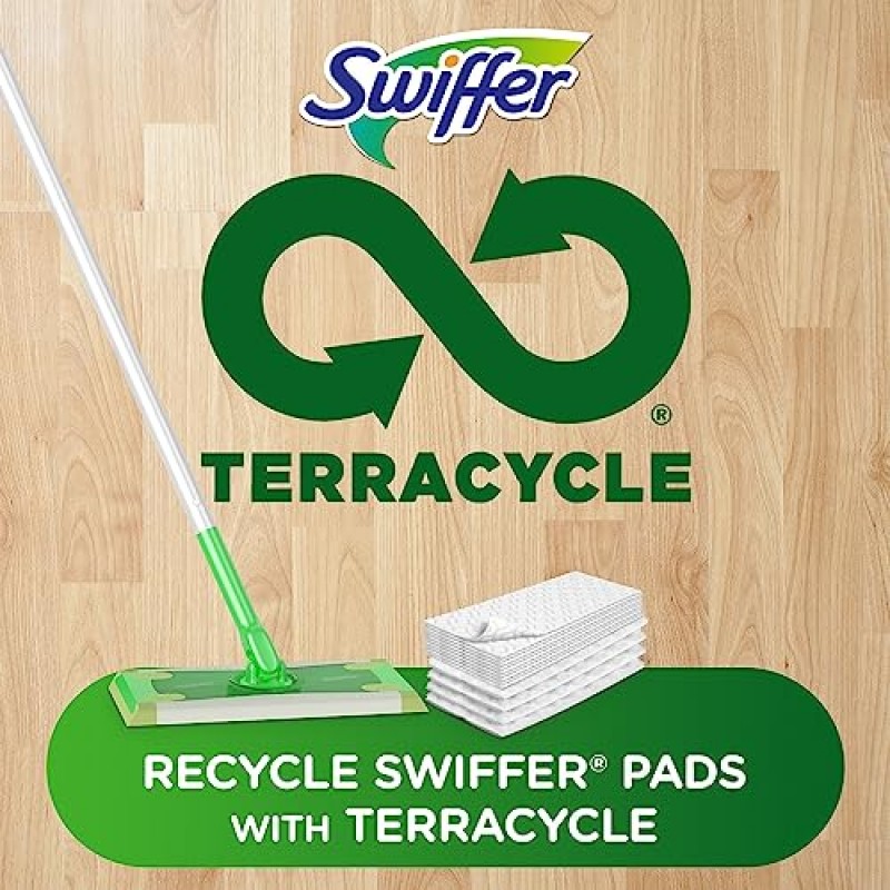 Swiffer Sweeper 바닥 걸레질 및 청소용 헤비듀티 걸레 패드 리필, 다용도 다중 표면 바닥 청소 제품, 20개, 2팩