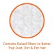 Amazon Basics 먼지, 오물, 애완동물 털 청소용 퀼팅 튼튼한 건식 바닥 천, 44개(1팩), 흰색, 11" x 8.7"