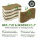 생분해성 천연 식물 기반 주방 스폰지 12팩 - 환경 친화적인 퇴비화 가능한 셀룰로오스 및 코코넛 수세미 스폰지