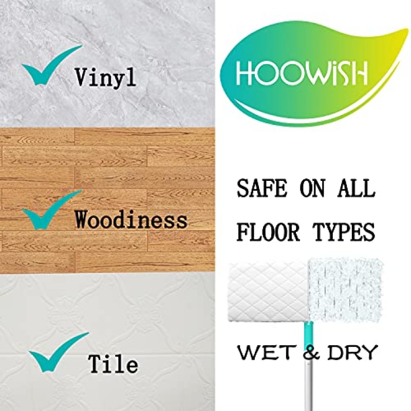 HOOWISH 건식 청소 천 리필: 바닥 청소 및 청소용 다중 표면 리필, 다용도 다중 표면 바닥 청소 제품 및 32개