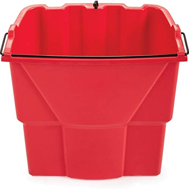 Rubbermaid 상용 제품 WaveBrake 2.0용 더러운 물통 35 Qt. 대걸레통 시스템, 18쿼트 용량, 빨간색, 14