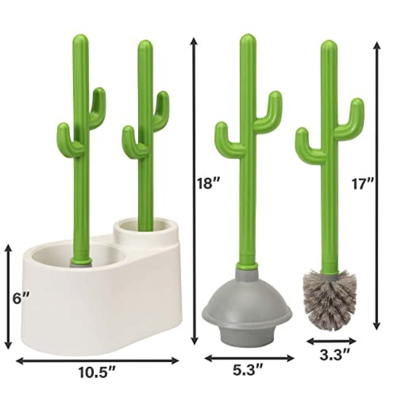 욕실 청소용 ALLOBUB 선인장 화장실 플런저 및 브러시 세트 - 1 세트