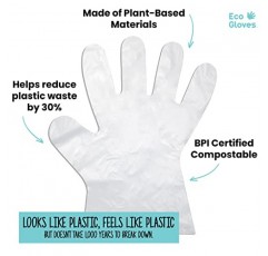 에코 장갑 식품 준비 및 청소를 위한 식물성 퇴비화 친환경 장갑