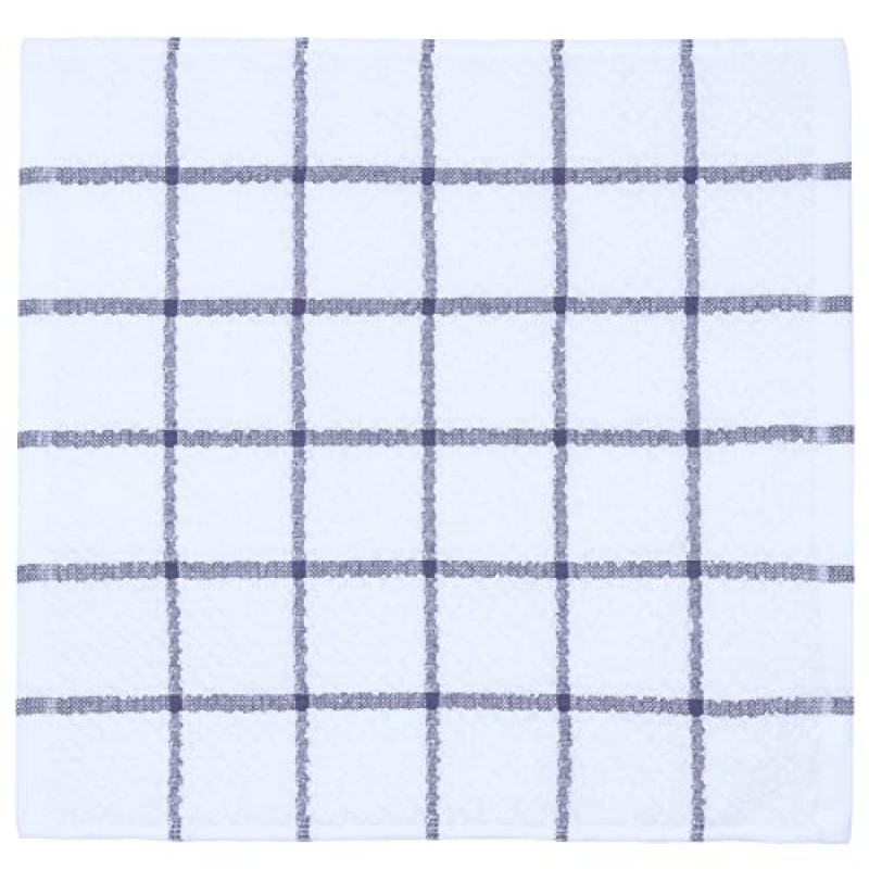 면 그리드 접시 천, 테리 청소 걸레, 12 x 12인치, 가볍고 부드러움, 속건성 접시 걸레, 8개/세트(보라색)