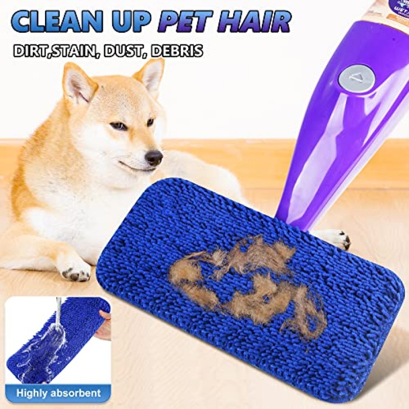 Swiffer Wet Jet Mop과 호환되는 재사용 가능한 걸레 패드 - 습식 패드 리필 습식 건식 걸레질 천 Swiffer Wetjet 12