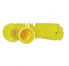 Vikan 53726 후크 브러시 - 14.17인치 곡선형 BPA 무함유 파이프, 튜브 및 홈통 클리너, Vikan 연장 폴과 호환 가능, 노란색