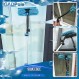 IGADPole 2-in-1 콤보 창 클리너 - (12피트/3.6m) 전문 창 세척 장비 - 가정용 창 클리너 키트 - 가정용 및 실외용 연장 폴이 있는 스퀴지 및 스크러버 클리너 도구