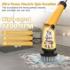 qimedo 1200RPM 배터리 전기 스핀 스크러버, 스마트 디스플레이를 갖춘 매우 강력한 무선 청소 브러시, 8개 브러시가 포함된 전기 타일 바닥 스크러버, 배터리로 작동되는 샤워 스크러버