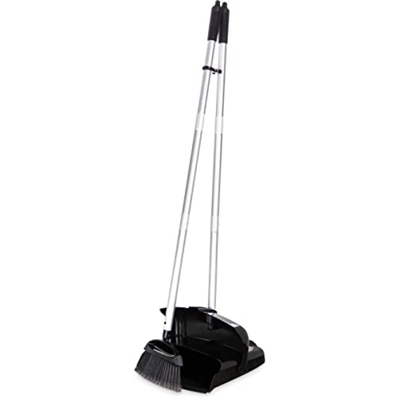 Carlisle FoodService Products 듀오팬 플라스틱 더스트 팬, 청소용 직립 팬, 36 X 11.8 X 41인치, 검정색, (4개 팩)