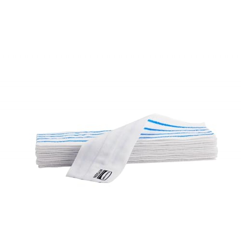 Rubbermaid Commercial Products 빠른 연결 걸레 시스템용 HYGEN 일회용 극세사 패드, 50개(3팩), 18인치 프레임용, 스크러빙/수색 줄무늬 포함, 다중 표면, 건식 및 습식 청소용