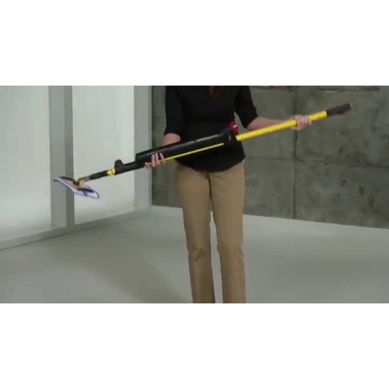 Rubbermaid Commercial Products HYGEN PULSE 견목/타일/적층 바닥용 단면 극세사 스프레이 걸레 키트, 노란색, 주방/로비/욕실 청소에 적합(1835528), 3.8